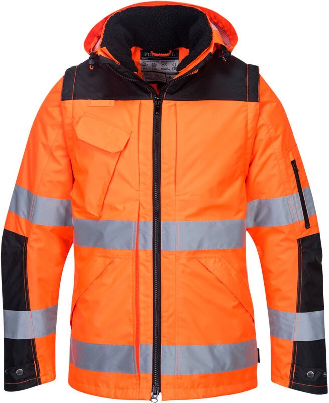 3-in-1 Jacke Pro Hi-Vis Orange/Schwarz XL