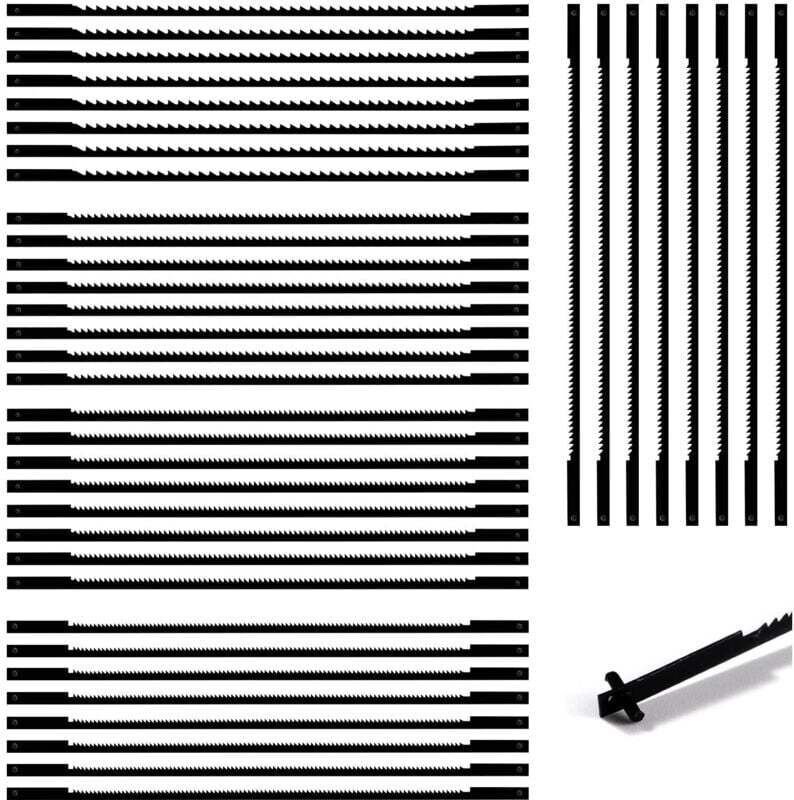 40 Stück Dekupiersägeblätter, 10/15/18/20/24 Zähne, Zubehör für Dekupiersägen, Stahl, Kohlenstoffstahl-Sägeblätter für H...