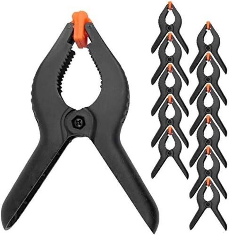 10 Stück Kunststoff-Federklemmen, 15 cm lange, extra starke und robuste Arbeitsklemmen aus Kunststoff-Musselin für Fotos...