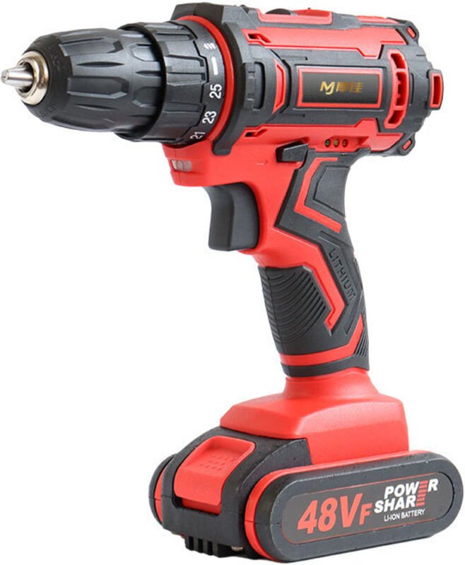 48V 28Nm Akku-Akku-Elektroschrauber Schlagbohrmaschine Bohrfunktion Rot