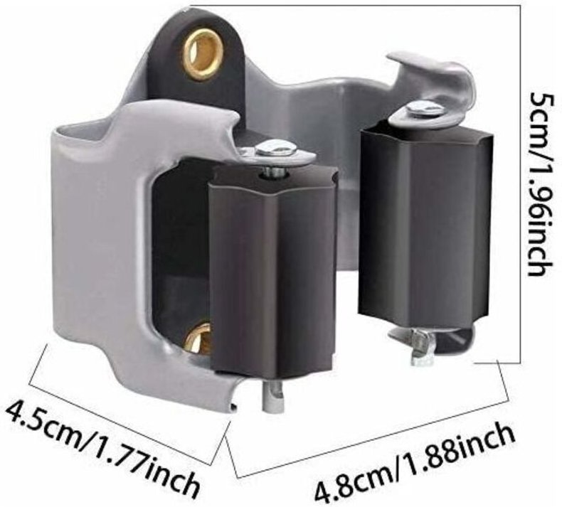 Set mit 6 Mopphaltern, Wandbesenhalter, Wandmopp- und Mopphalter, Wandhalterung für Gartengeräte, Wandbesenhalter (Schwa...