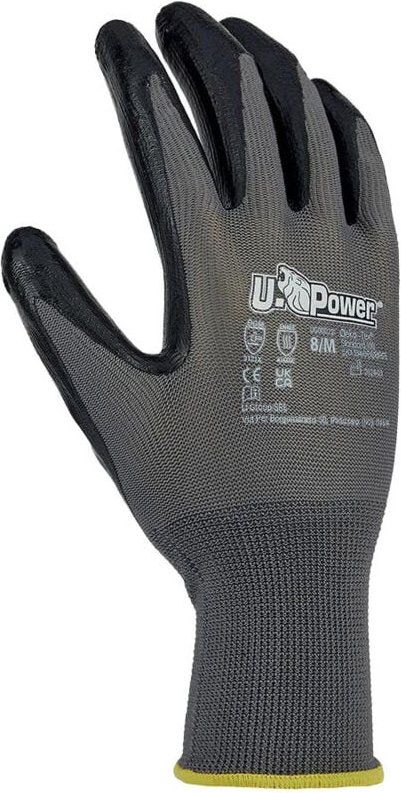 U-Power Valzer Werkstatthandschuhe Grau Nitril, Polyester 1 Stück(e)