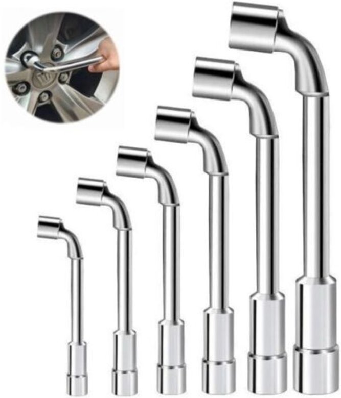 6-teiliges Set L-förmiger Rohrzangen (7/8/9/10/11/12 mm), L-förmige Rohrmuffe, perforierter Winkel, Autoreparaturwerkzeu...