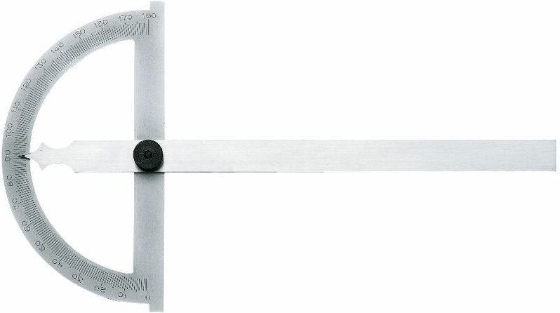 Gradmesser mit Feststellschraube 80mm - Winkelmesser Messbereich Messbereich 0-180 Grad