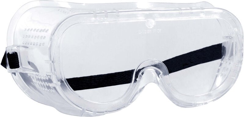 Set von 10 - MONOLUX Schutzbrillen Masken Mont. PVC flexibel - Polycarbonat-Display