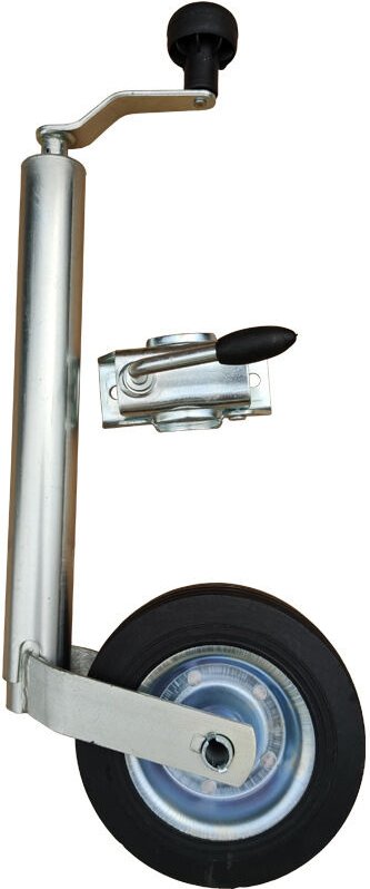 Aougo - Lenkrad mit Gabeldurchmesser 48 mm + Anhängerflansch, klassisches Stützrad für Anhänger