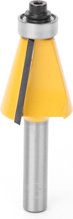 Fase zum Abfasen und Abkanten mit 8 mm Schaft und Führungsschiene für die Holzbearbeitung, 15° Winkel