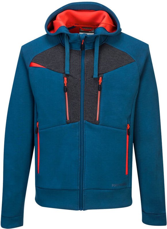 Kapuzensweatshirt mit Reißverschluss Dx4 Farbe: Metroblau Größe L - Portwest