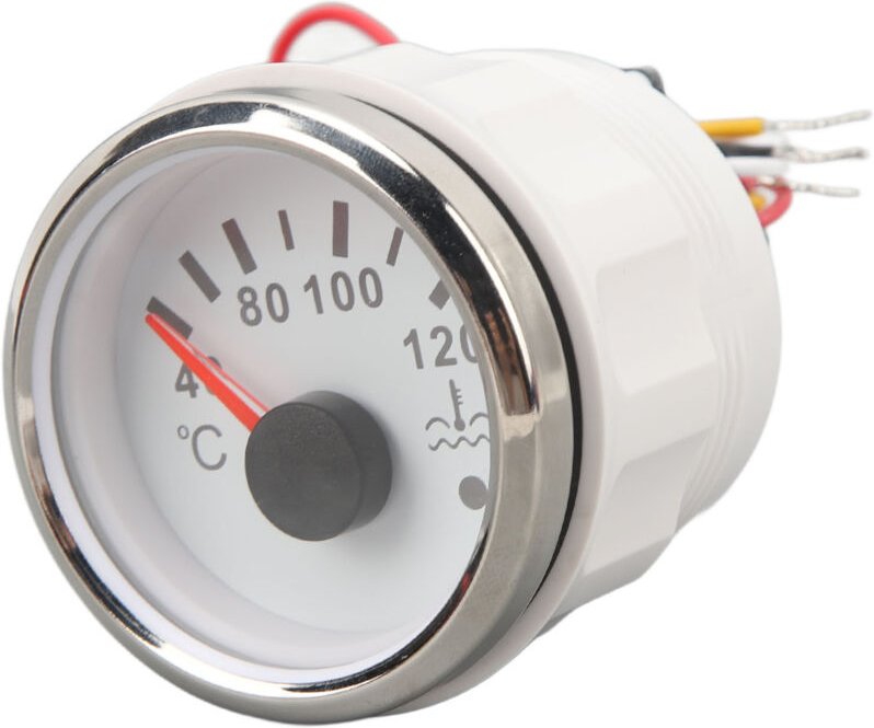 Wassertemperaturanzeige mit Zeiger, 52 mm Wassertemperaturanzeige, robust und zuverlässig, DC 9-32 V, für Yacht und Wohn...