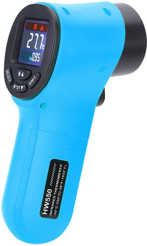 FOREHILL Tragbares, berührungsloses digitales Infrarot-Thermometer, Aquarium-Pyrometer, LCD-Laser-Thermometer für den Au...