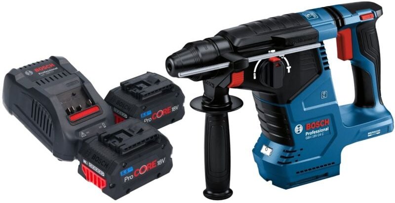 Bosch gbh 18V-24 c Professional Akku Bohrhammer 18 v 2,4 j Brushless sds plus + 2x ProCORE Akku 5,5 Ah + Ladegerät