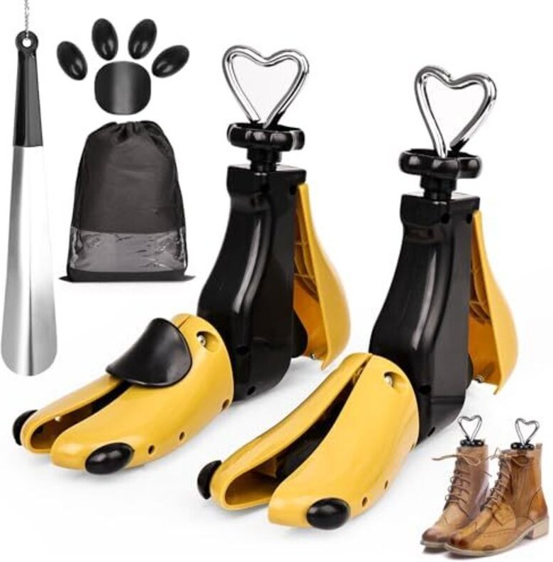 Ostyel 2er-Pack Schuhweitenverlängerer für Damen und Herren, verstellbare Länge und Weite für Schuhe, professionelle Ver...