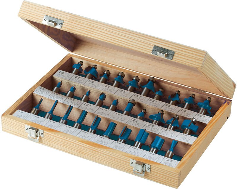 Silverline - 1/2-Zoll-Hartmetall-Fräser, 30-tlg. Satz 1/2 Zoll