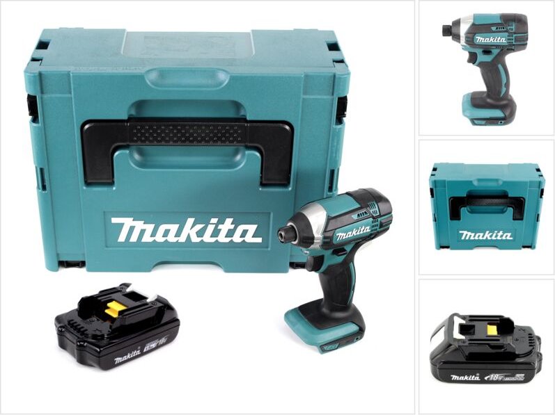 Makita DTD 152 Y1J 18V Li-Ion Akku Schlagschrauber im Makpac + 1x BL 1815 N 1,5 Ah Li-Ion Akku - ohne Ladegerät