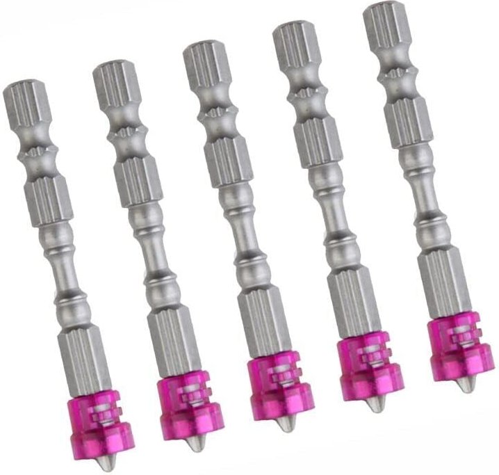 5-teiliges Phillips-Schraubendreher-Bit-Set, 64,5 mm/2,54 Zoll, magnetisches Sechskant-Schraubendreher-Bit-Werkzeugset a...