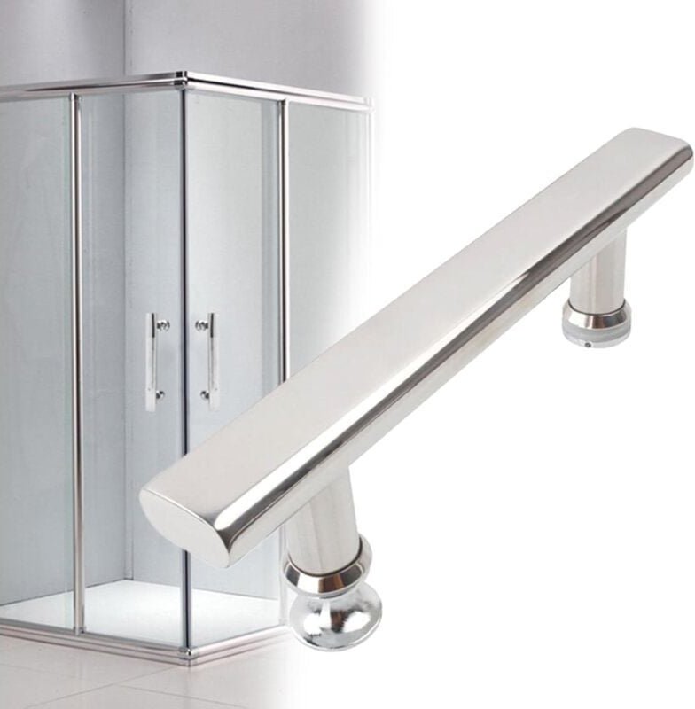 KZQ - Duschtürgriffe oder -knöpfe aus verchromtem Edelstahl für Duschkabinen, 145 mm