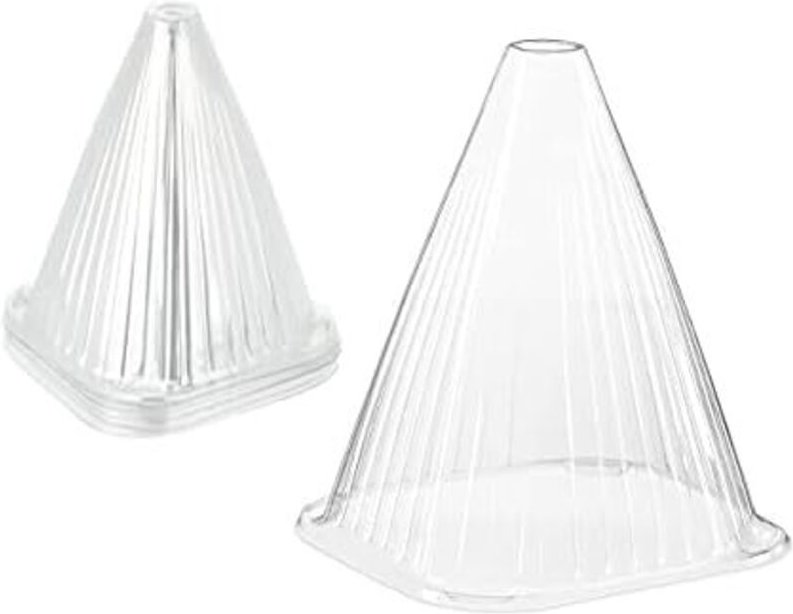 Relaxdays Pflanzenhut, 24 Stück, Schneckenschutz, Frostschutz, Wachstumshilfe, HBT: 22 x 19 x 19 cm, PVC, transparent