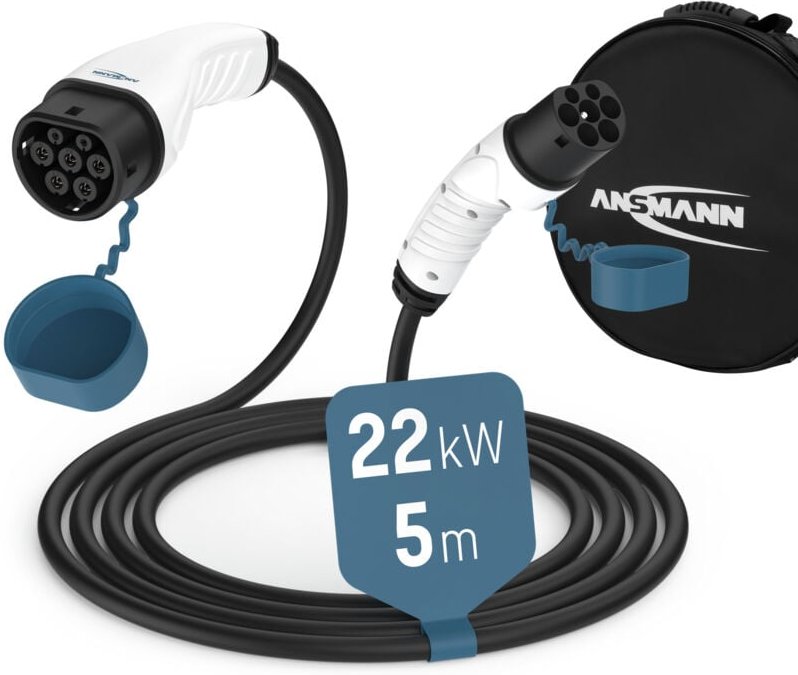 Ladekabel Typ 2 mit 22 kW für Hybrid- & Elektroauto 5 Meter lang
