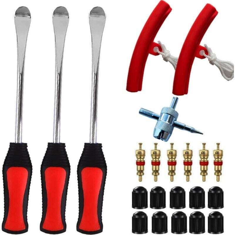 Kit di protezione per cerchi auto da 22 pezzi, leva per cambio pneumatici, strumenti per la riparazione dei cerchi, cucc...