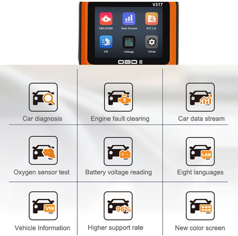 Vtizikl Scanner OBD2 Universel - Lecteur Codes Panne Moteur - Compatible Tous Véhicules - Diagnostic Auto Professionnel