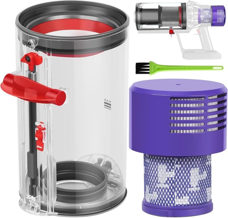 V10 Staubbehälter für Dyson V10 SV12 Behälter Filter Ersatzteile SV12 SV13 SV27Zubehör Staubsauger Auffangbehälter Ersat...