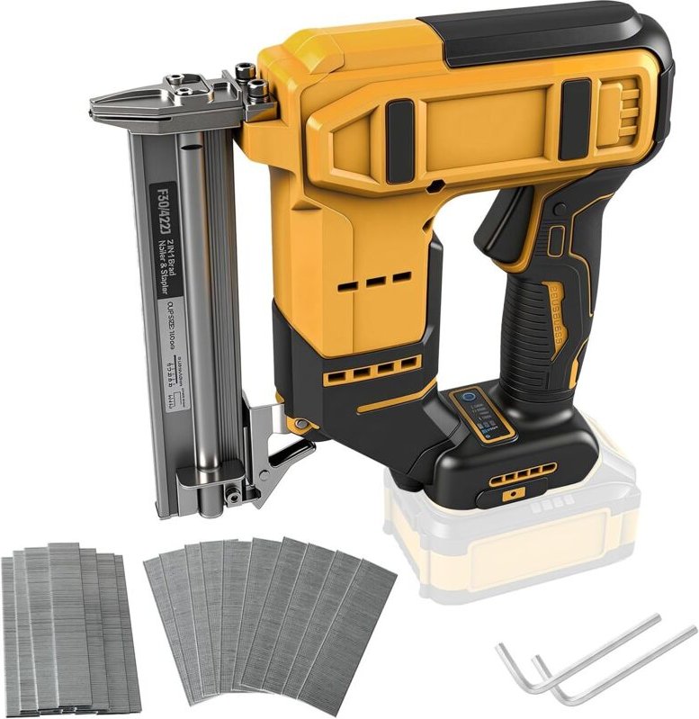 18GA Akku-Tacker, kompatibel mit dem Dewalt 20V MAX Akku, schmaler, bürstenloser Tacker mit 1000 Nägeln und 1000 Klammer...