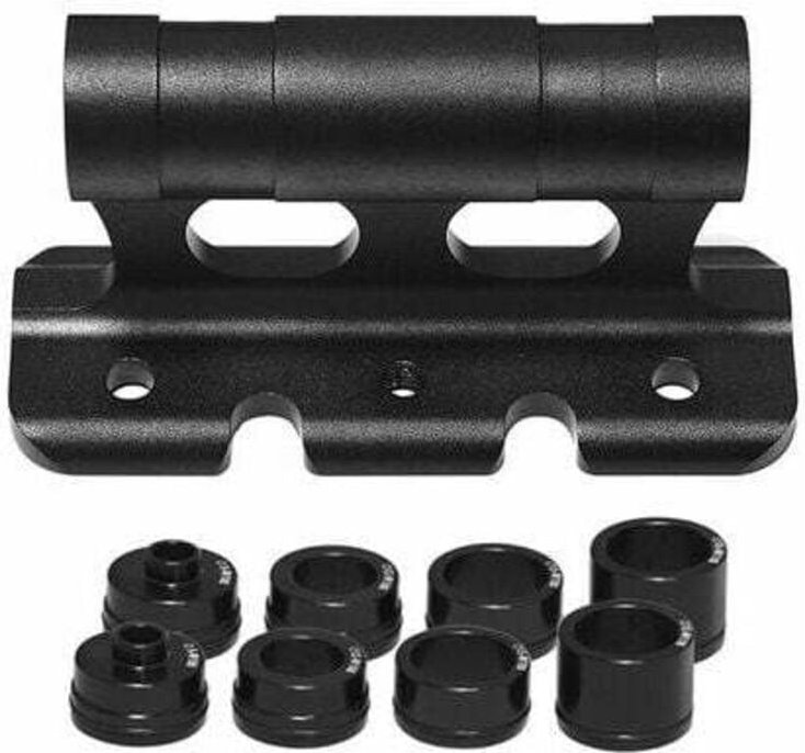 Anhängerzubehör, Fahrradgabelhalterung mit Steckachse für 5x100 mm, 12x100 mm, 15x100 mm und 15x110 mm