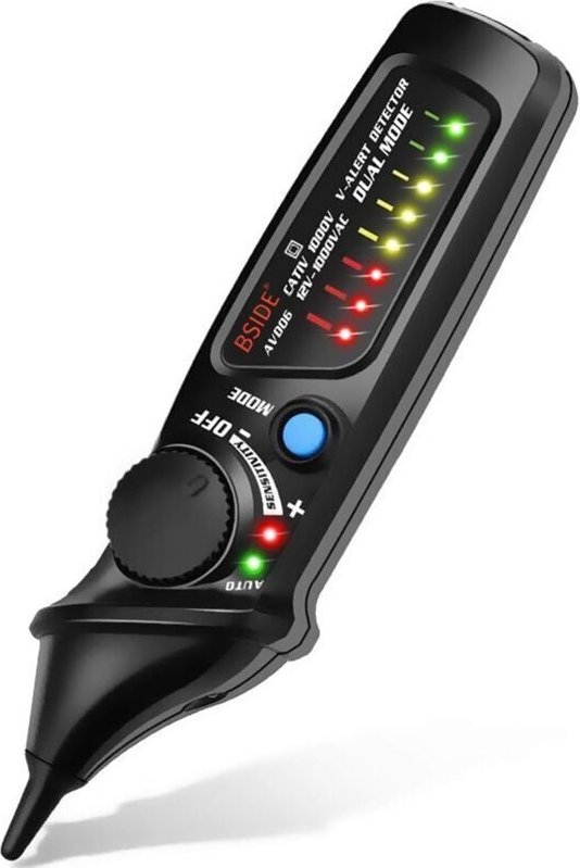 ZVD AVD06 Berührungsloser Spannungsprüfer NCV Wechselspannungstester 12-1000 V, automatischer und manueller Modus, einst...