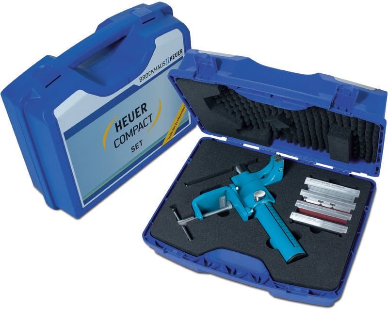 Schraubstock 120 mm Compact mit Koffer + Schraubstockbacken, Amboss - Heuer