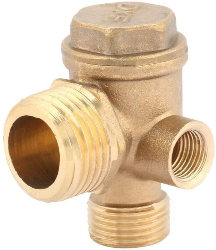 Rückschlagventil für Luftkompressoren, 3-Wege-Rückschlagventil aus Messing für Luftkompressoren, Rückschlagventil aus Me...