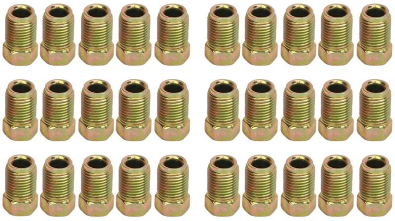 Packung mit 30 3/8 Bremsleitungsverschraubungen mit 24 Gewindegängen, robustes Metall für 3/16 Bremsleitungsrohre, gewäh...