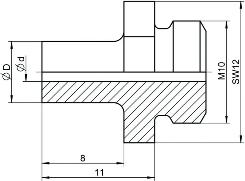 Ersatzteil Mundstück V-17/20 für Andrückvorrichtung - Gesipa