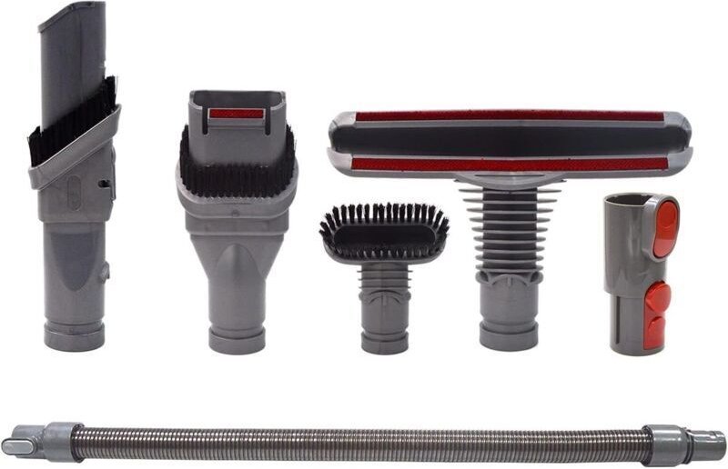 Bürsten-Zubehörset mit Schlauch für Dyson V8 V7 V6 V10 SV10 SV11 Staubsauger mit Adapter, Komplettes Reinigungsset für D...