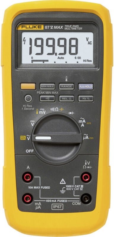Fluke - 87V-MAX Hand-Multimeter digital cat iii 1000 v, cat iv 600 v