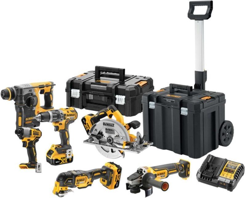DeWALT Werkzeuge - Akku-Werkzeug-Set, 12-teilig, mit Akkus und Ladegerät DCK624P3T