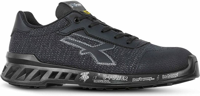 U-Power Scott S1P SRC ESD flache Sicherheitsschuhe - 39 EU - Schwarze