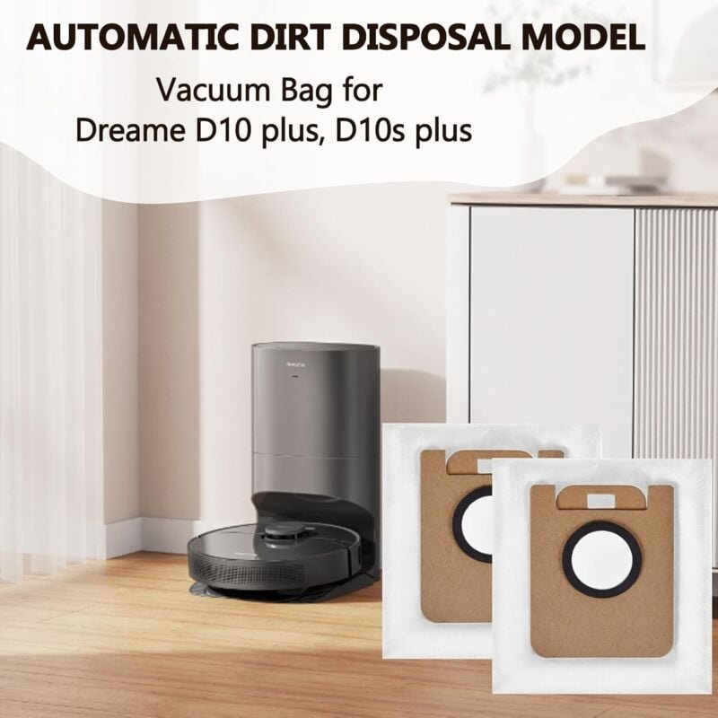 Ersatzteile für Staubsaugerbeutel – 8 (1 Packung) für Dreame D10 Plus D10s Plus kompatibel