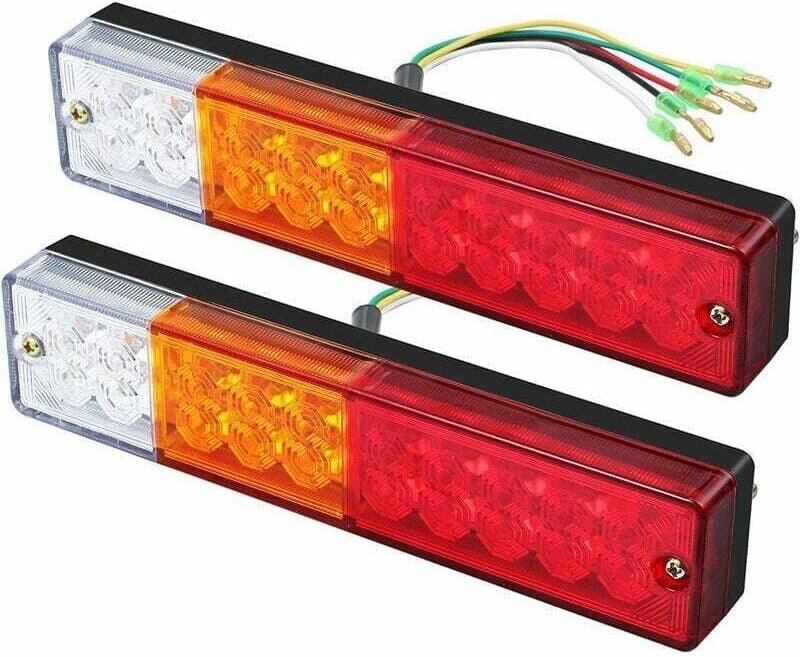 x LED-Rückleuchten, Rückfahrscheinwerfer, Bremslichter, Blinker, Rückleuchten, 40 LEDs, 12V/24V für Anhänger, LKW, Wohnw...