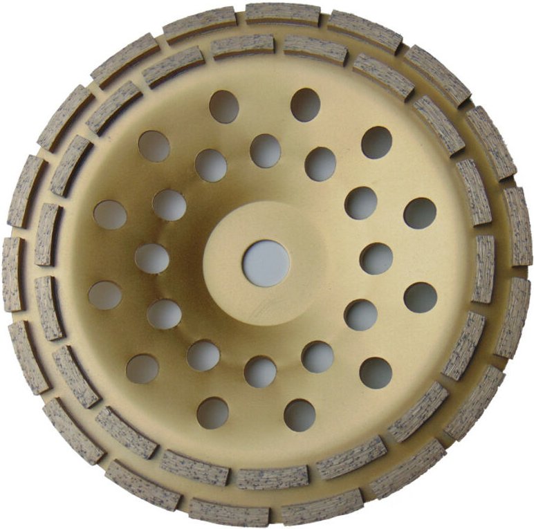 Trade-Shop Profi Diamant doppelreihig Schleifteller ø 230mm 22,23mm Bohrung für Beton Estrich Kalksandstein Mauerwerk Na...