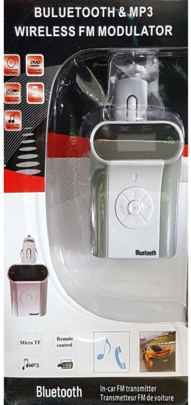 Trade Shop Traesio - Trade Shop - Freisprecheinrichtung Display FM-Transmitter Bluetooth MP3 MicroSD usb Modulator Auto ...