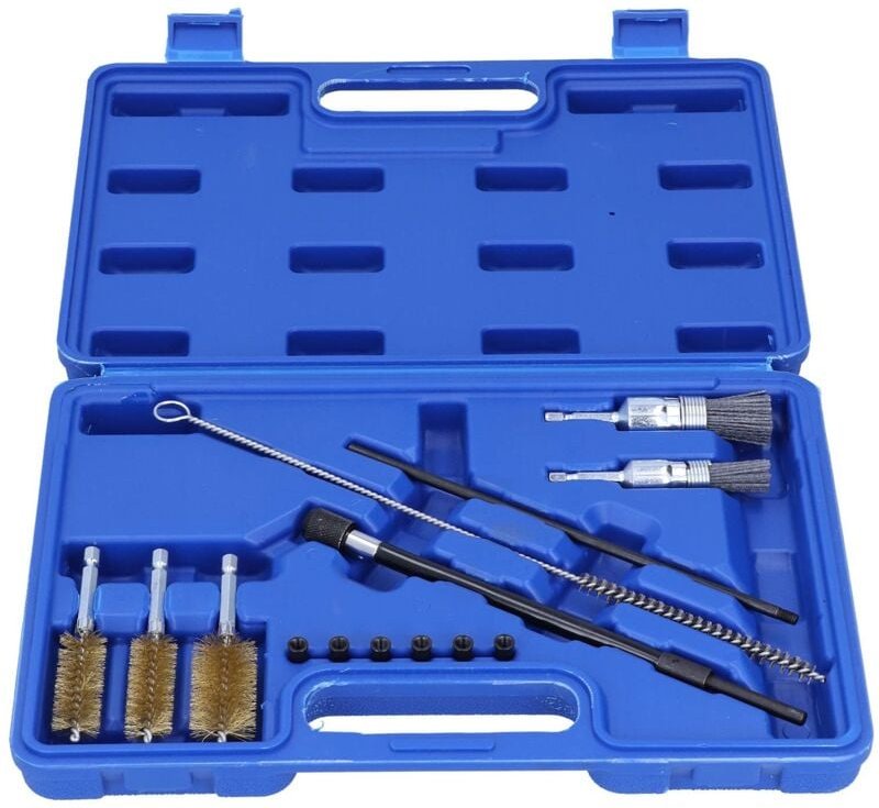 14-teiliges Reinigungsset für Einspritzdüsen, Einspritzwellenkappen, Nylonbürsten, zur Reinigung des Düsensockels, mit A...