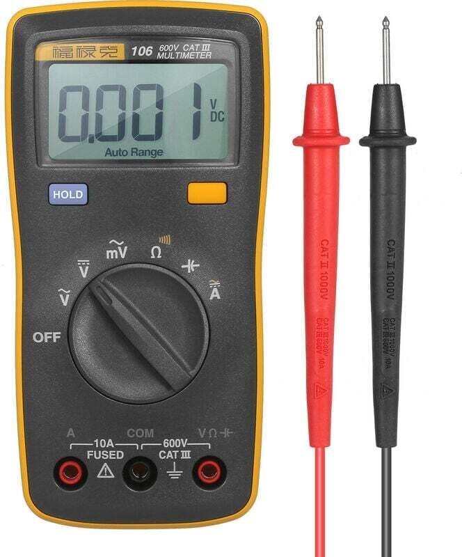 Mini-Taschenmultimeter Digitalmultimeter Handvoltmeter Amperemeter Tragbares Voltmeter Universalmessgerät Messen von AC/...