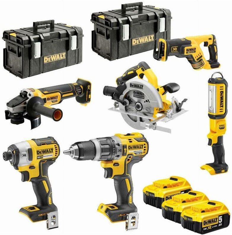 Dewalt - Packung mit 6 xr 18V 5Ah Li-Ion-Werkzeugen - DCK623P3