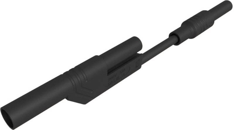 Sks Hirschmann - mal 2800 s sw Sicherheits-Messleitung 4 mm Sicherheits-Stecker 4 mm Sicherheits-Steck