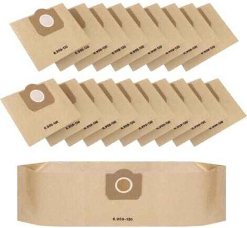 20 Staubsaugerbeutel für Kärcher 6.959-130.0 A2201 WD3, Ersatz-Papierfilterbeutel für Nass- und Trockensauger, Beutel fü...