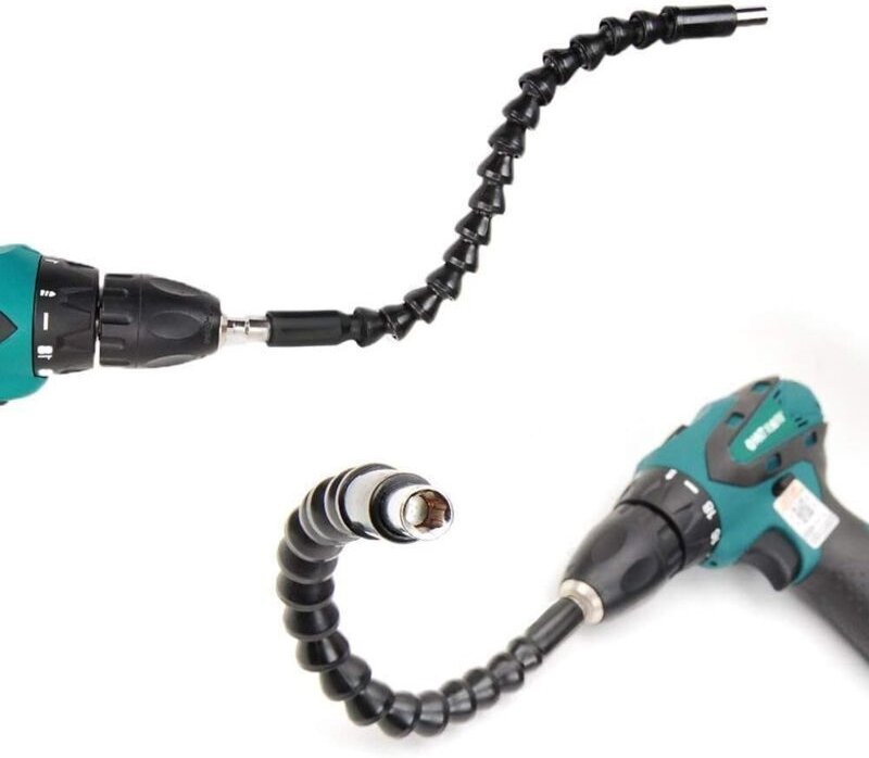 Set mit 2 flexiblen Schraubendreherverlängerungen, Schnellkupplungs-Antriebswellenbits, 295 mm