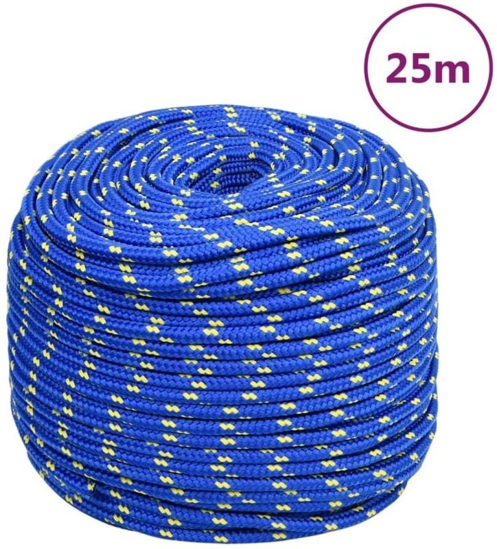 Maison Exclusive Bootsseil Blau 8 mm 25 m Polypropylen