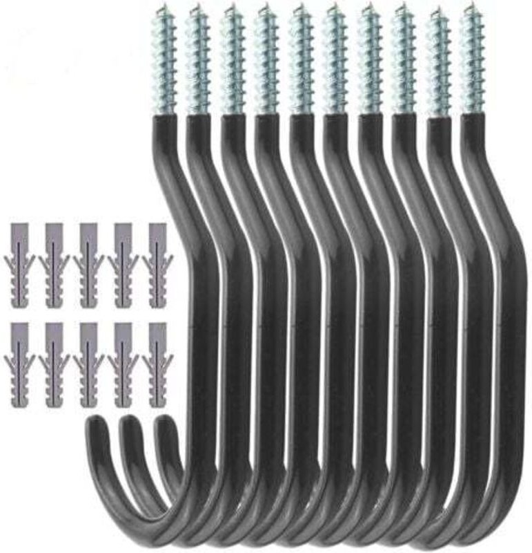 10 Fahrradhaken Große Kapazität Fahrradhaken Set mit 10 Kunststoffbolzen Wand- und Deckenmontage