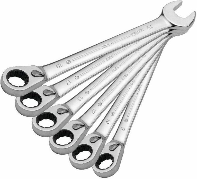 Satz 10 Ringmaulschlüssel mit Ratsche Pappschachtel - mob - 9002000401