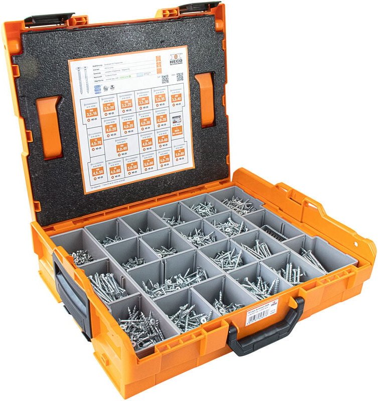 HECO-TOPIX-plus Sortimentskoffer 3005, heco-l-boxx 102 mit 3.005 Schrauben